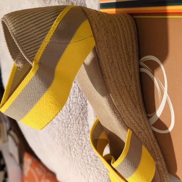 Espadrille wedge sandals, woman's size 39, like new - Picture 3 of 6